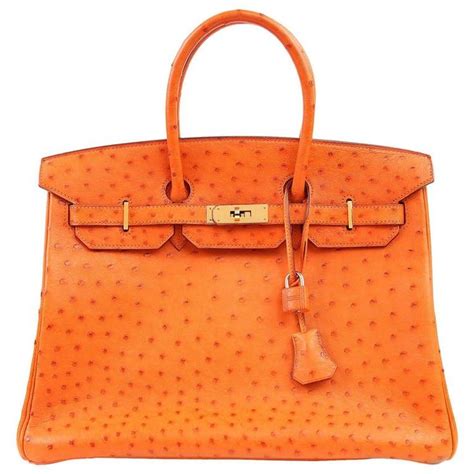 hermes ostrich skin|genuine ostrich bag.